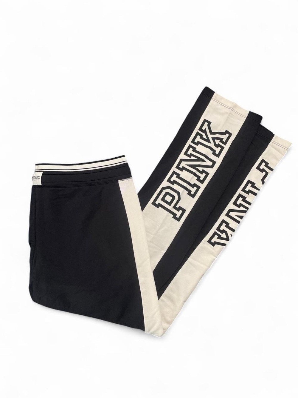 2016 Victoria’s Secret PINK • Black / White Track Pants / Sweatspants • SIZE - L